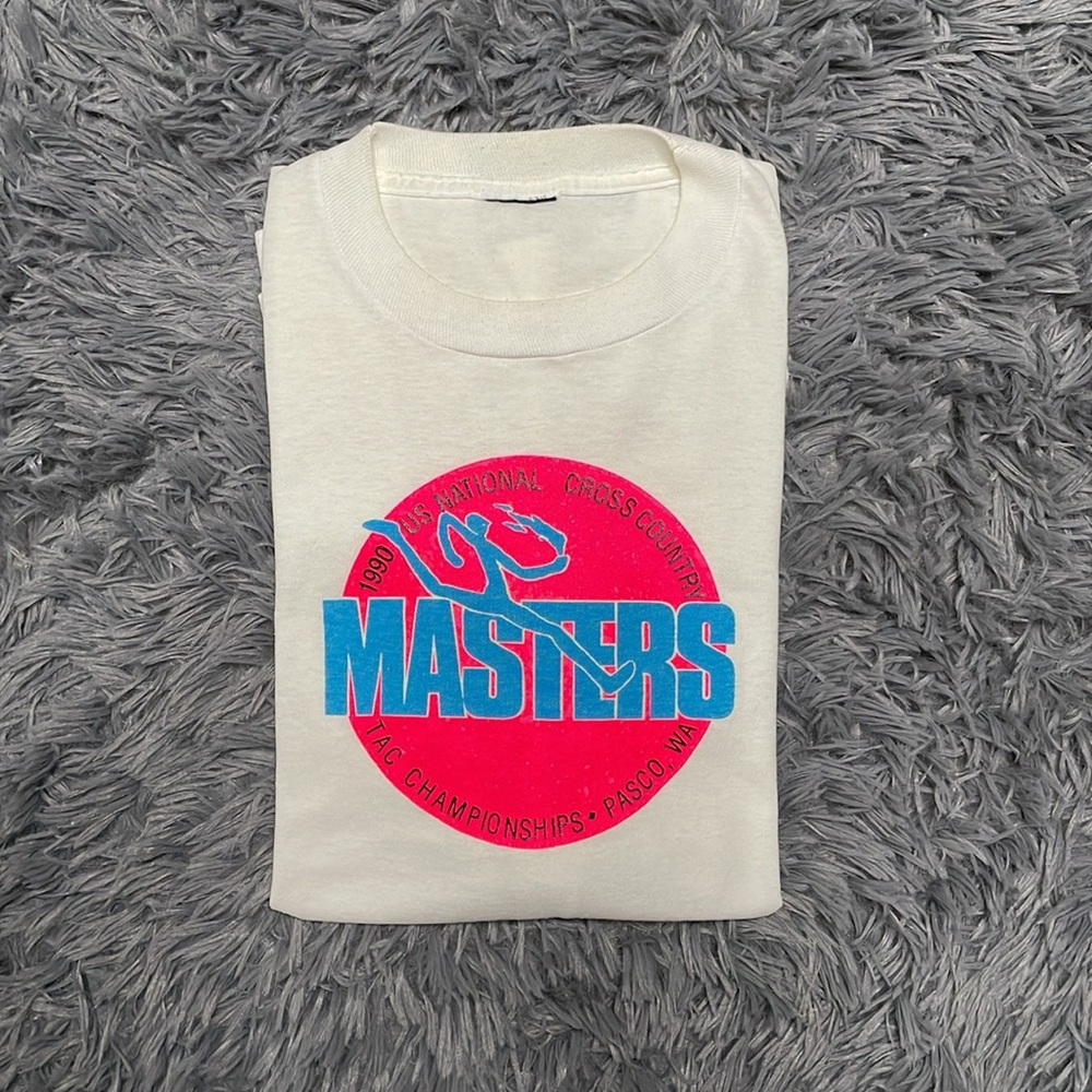 1990 Vtg Running US Masters Running Championships Long Sleeve Tee T Shirt Size M